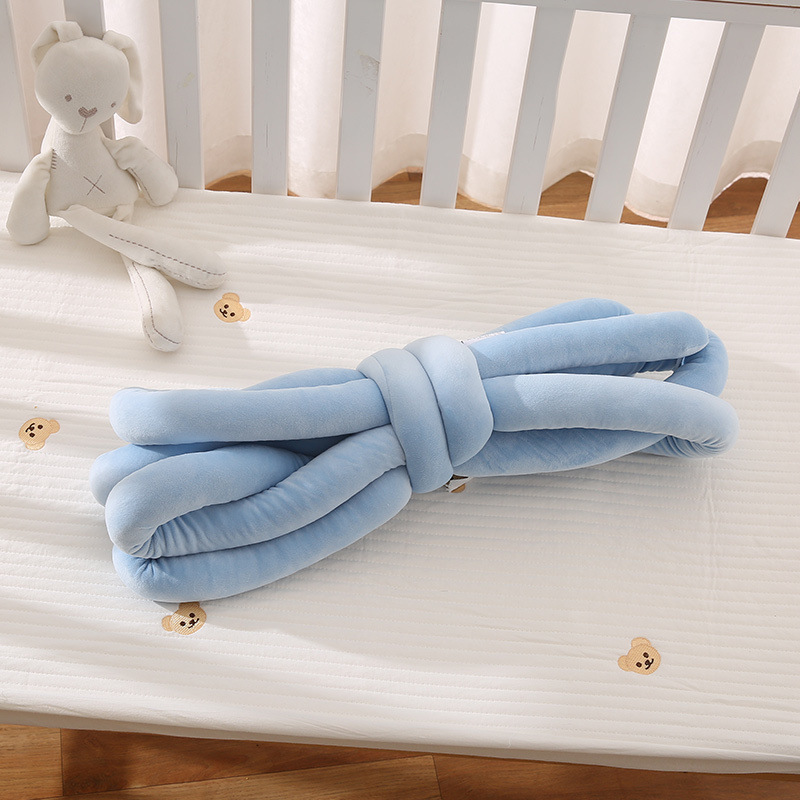 Cama de bebé ins cama de torsión perimeter tira de protección trenzada bebé cama de empalme para niños protector de tela trenzada para recién nacidos