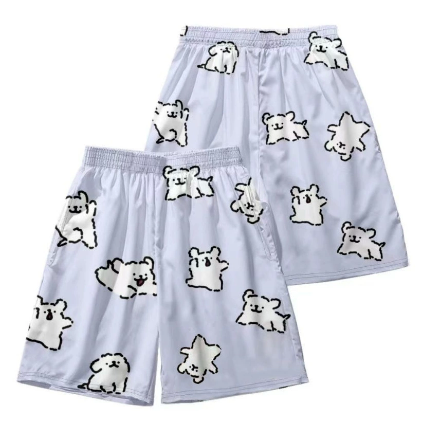 Hello kitty, модные мультяшные шорты, милые пляжные брюки для мужчин и женщин, оверсайз
