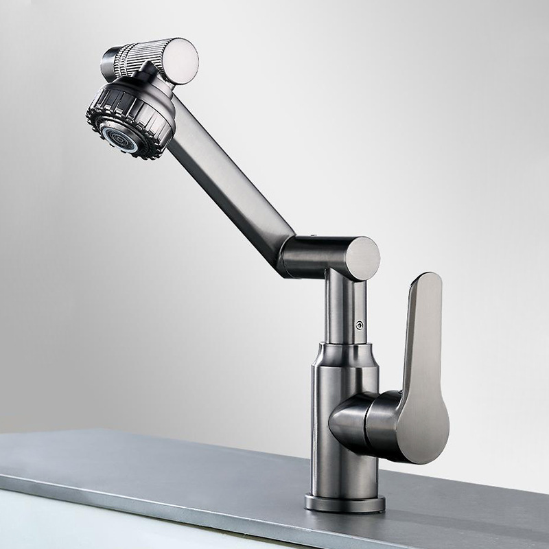 Stainless steel wash basin faucet hot and cold water household lucky cat wash basin bathroom sink kitchen