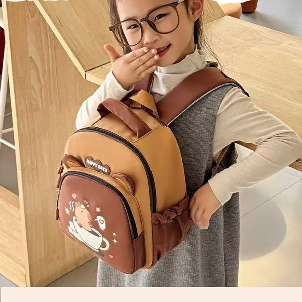 Super popular backpack for children and toddlers, cute capybara small backpack for girls and boys, colorful double-shoulder bag