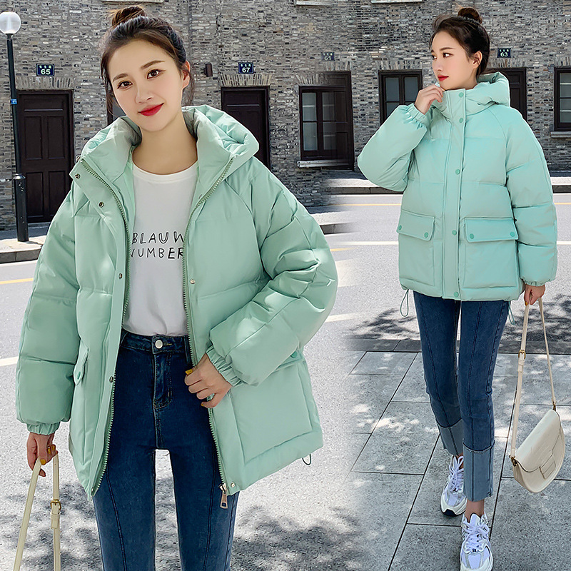 棉衣女2023冬装新款韩版羽绒棉服女宽松连帽短款加厚女式棉袄外套