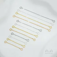 S925 серебряная пряжка, двухконечная пружинная пряжка, удлинительная цепочка для ожерелья, удлинительная цепочка для браслета, безопасная цепочка для самостоятельного изготовления, сохраняющая цвет, ювелирные аксессуары