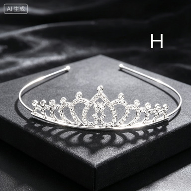 Diadema de Corona con Pedrería para Niñas de Aleación para Fiestas image 15