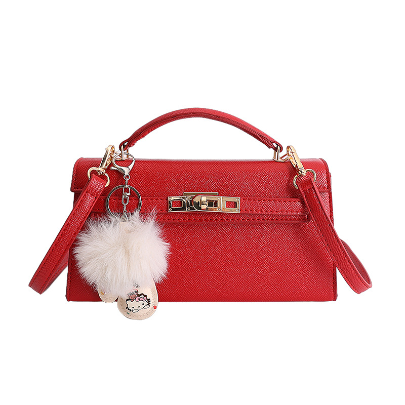 Textura de bloqueo bolso de mano Kelly 2026 nuevo estilo extranjero bolso de hombro de moda diaria bolso pequeño