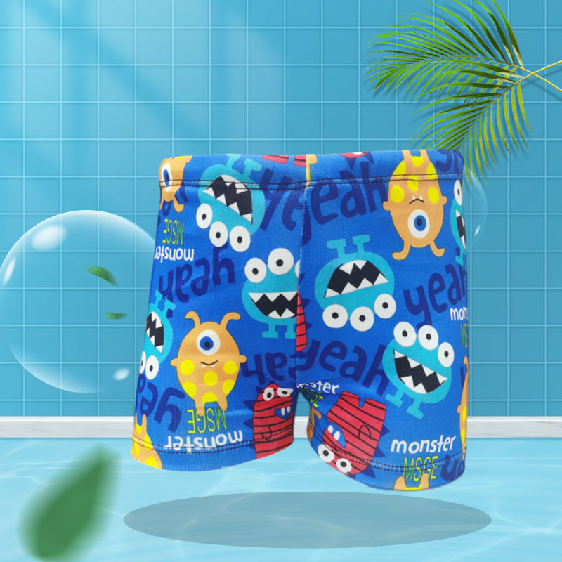 Bañador infantil niño tipo bóxer cordón ajustable diseño dibujos animados