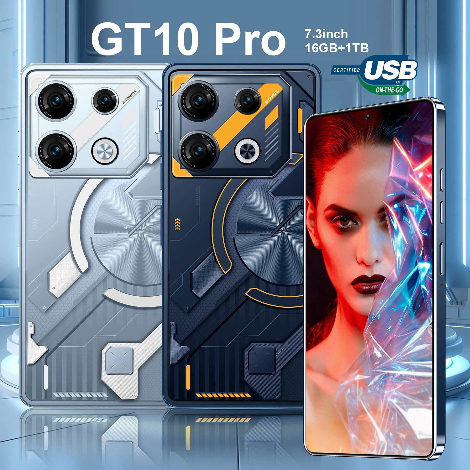 GT10 PRO 7.3-дюймовый смартфон с большой экраном, 16+1T, недорогая универсальная модель (хитовая модель)