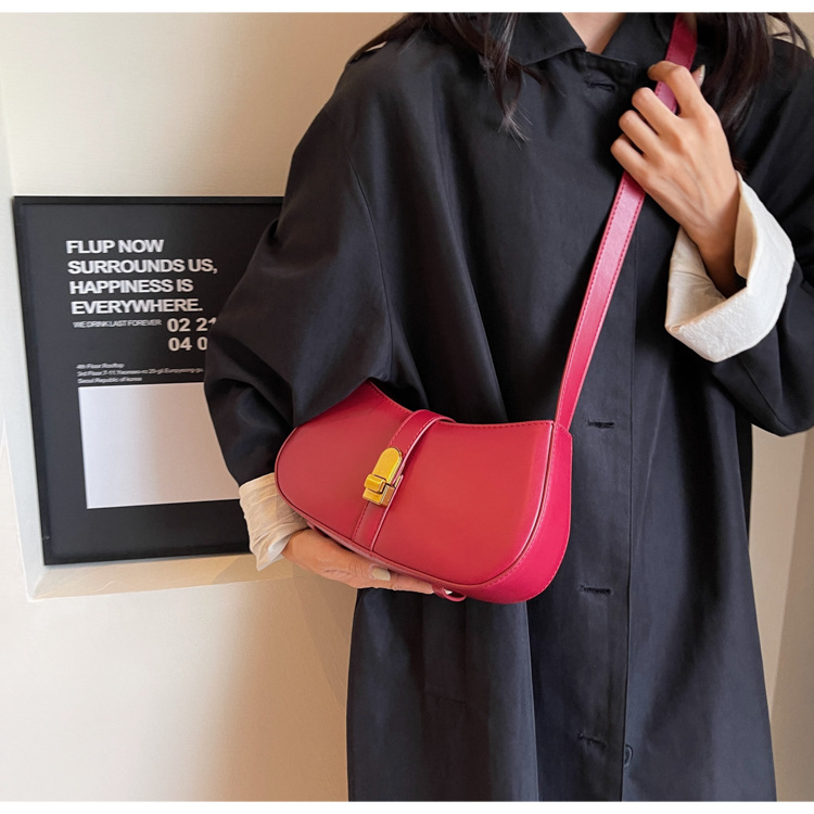 Borsa sotto le ascelle strutturata moda urbana semplice 2023 Borsa a tracolla borsa a tracolla da donna versatile autunno nuovo temperamento_voghion.com