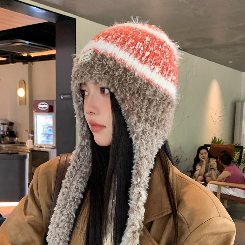 새로운 겨울 마일라드 울 모자 여성 패션 레트로 올 매치 페이스 쇼 작은 니트 모자 두꺼운 따뜻한 풀오버 캡