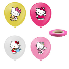 Cross-border hello-Kitty decorative balloons children's toys birthday party decoration 12-inch latex cartoon balloons