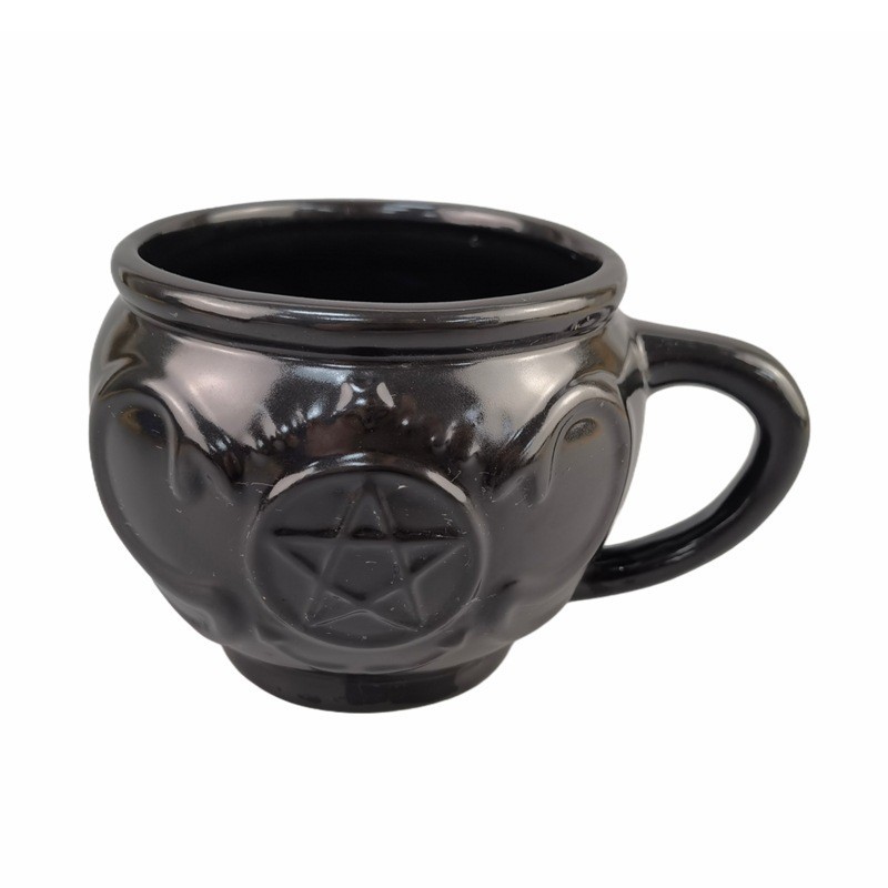 Creativo relieve araña pentagrama copa de bruja copa de crisol copa de café de bruja de Halloween taza de cerámica transfronteriza