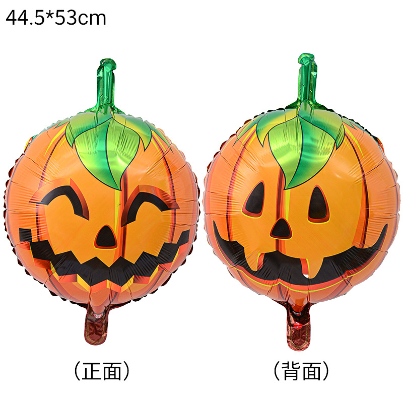 Globo de aluminio grande de Halloween, forma de calabaza y fantasma