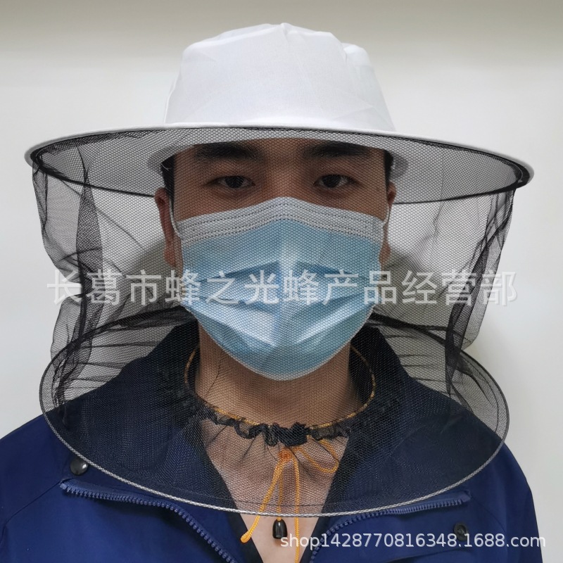 速卖通热卖出口型养蜂工具防蜂帽户外钓鱼防护帽子防虫防蚊帽批发