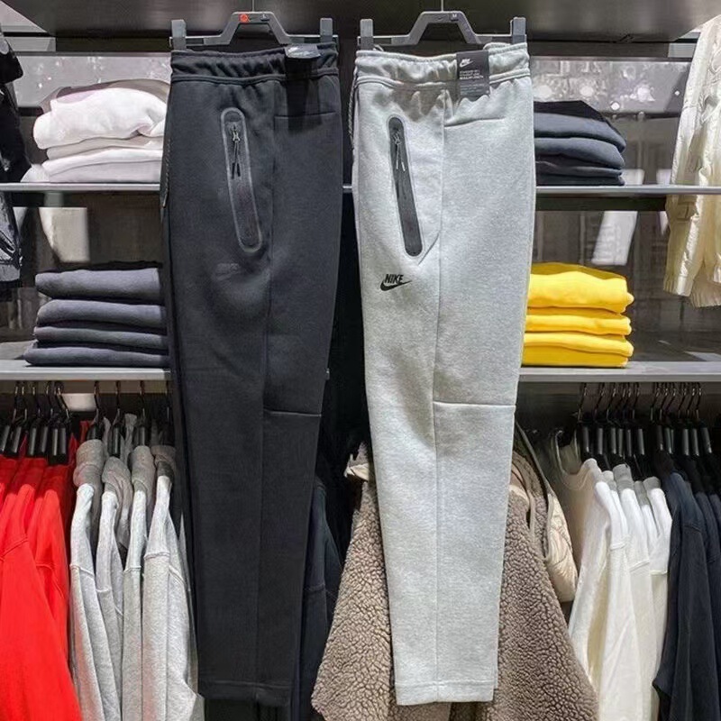 Wholesale Cross-Border Export Men's and Women's Spring and Autum Sports Pants Nk Loose Casual Straight Elastic Band Casual Pants Running