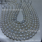 DIY巴洛克冷光海水澳白巴洛克珍珠项链9-11mm半成品项链批发