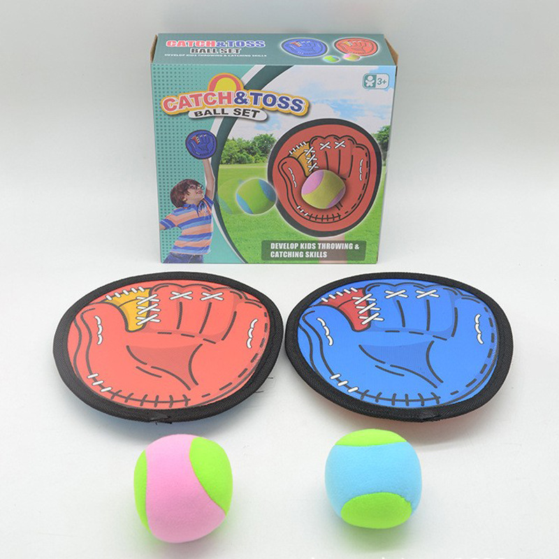 Outdoor Game Throwing Ball Sticky Target Ball Toss and Catch Game Training Reaction Baseball Glove Hand Catching Ball Cross-Border