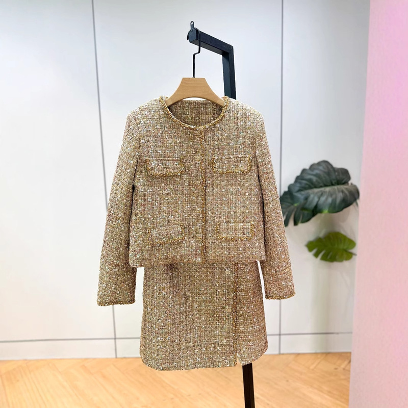 Small Fragrant Style Suit Medela Style Outfit Rich Daughter French Autum Accessible Luxury Lady Dress Liu Yifei