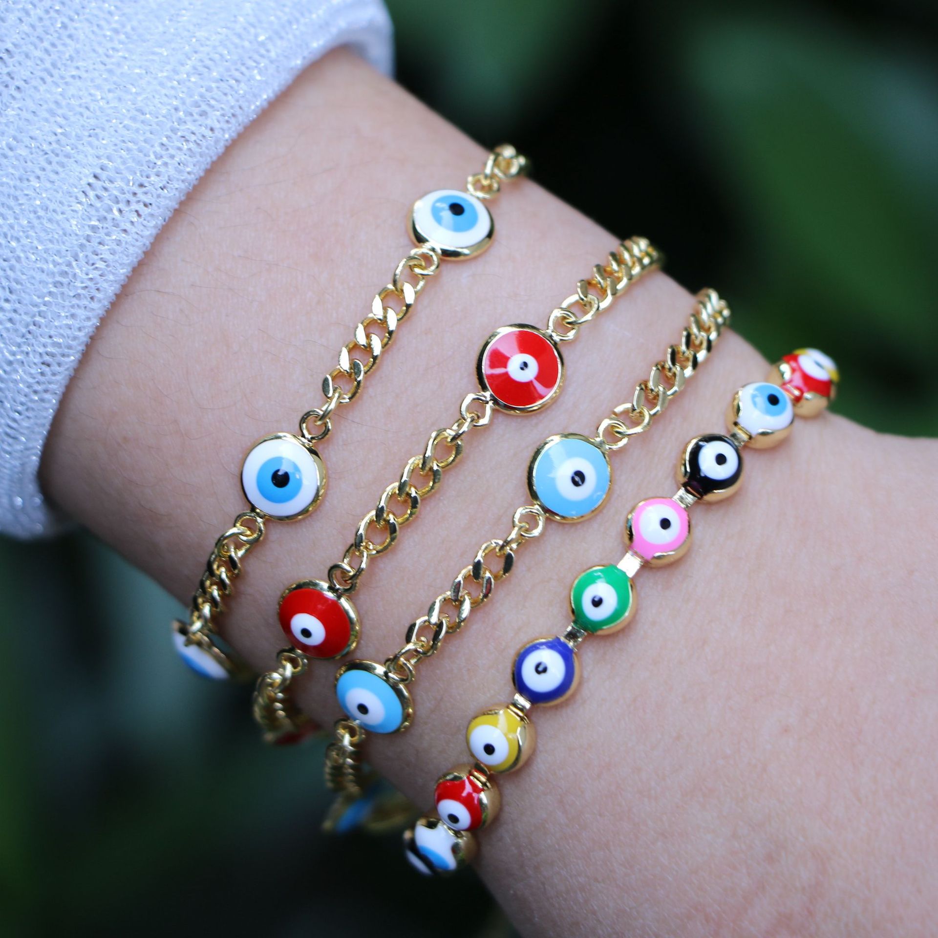 new bohemian color retro demon eye bracelet adjustable bracelet