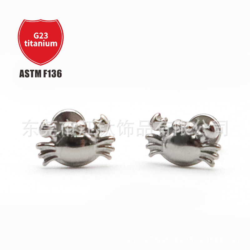 Pointed titanium steel lip stud product view