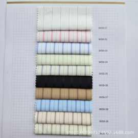 现货供应 梭织涤棉条纹布 男女装衬衫面料 休闲服装面料