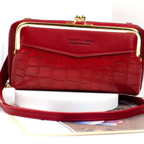 Bolso del teléfono móvil de las nuevas mujeres patrón de piedra botón bolso de cuero mochila Satchel multi-tarjeta monedero móvil de las mujeres