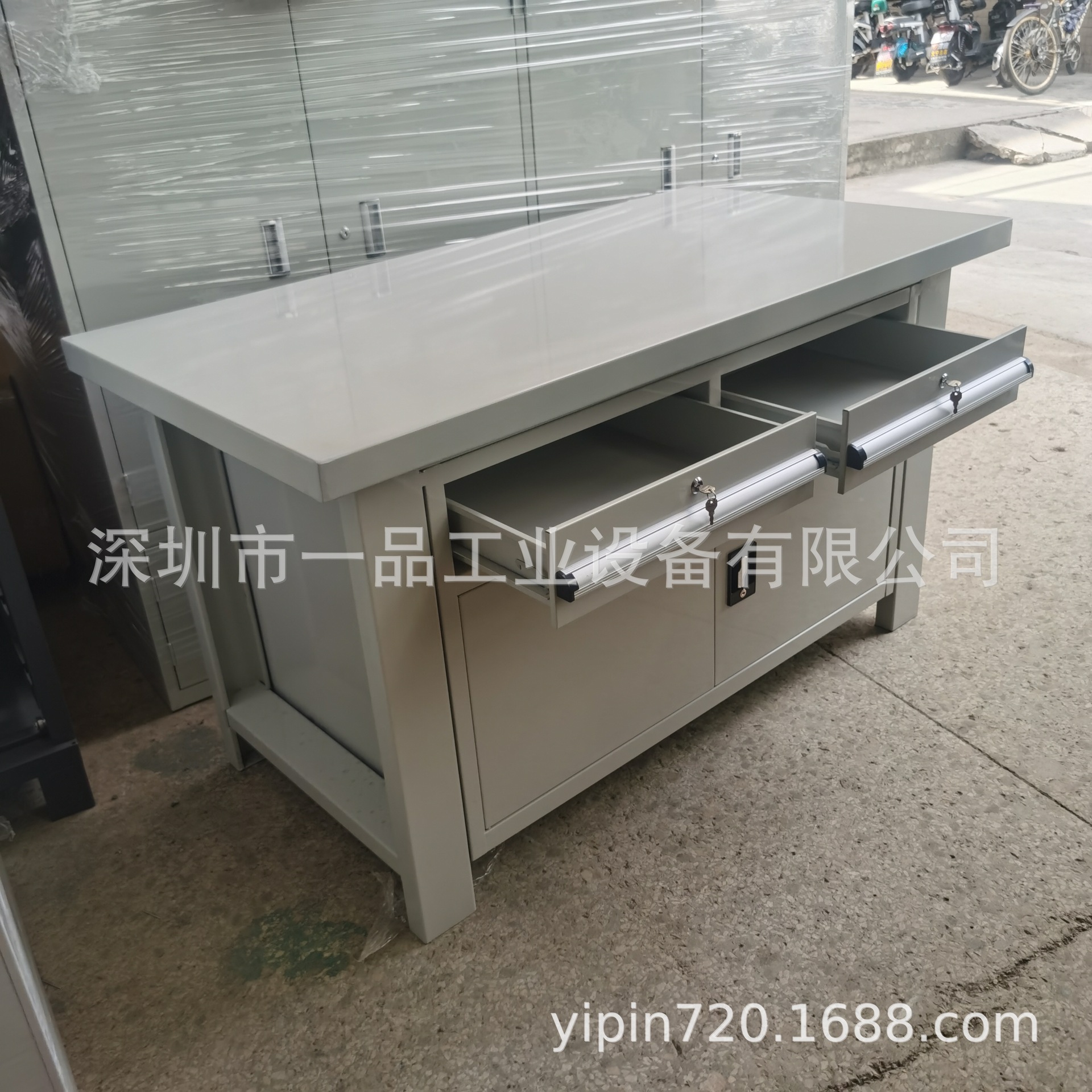 铁板钳工工作台重型飞模具桌钢板工作台机械维修台装配操作检验台