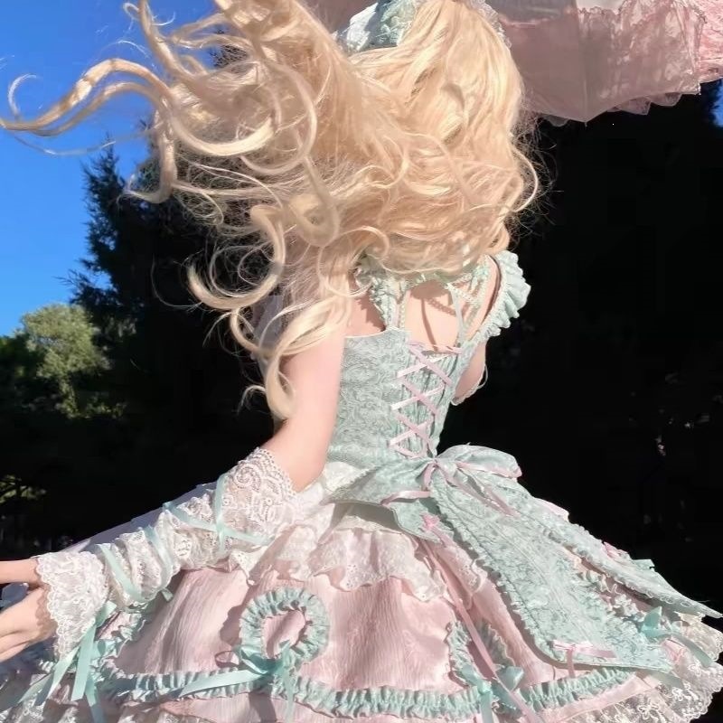 2025春季新款芙蝶恋曲洛丽塔洛丽塔jk蝴蝶连衣裙蝴蝶结吊带公主裙|ru