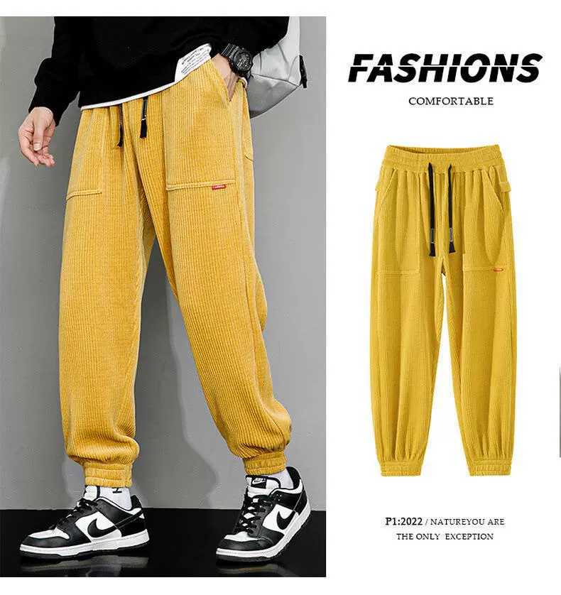 Демисезонные трендовые спортивные casual штаны из велюра (бархата) из велью?