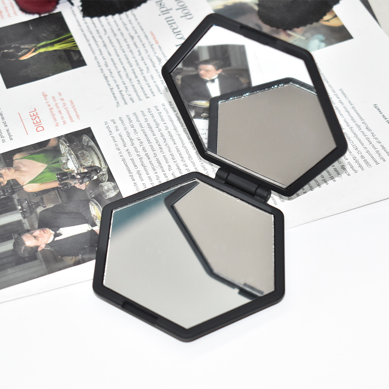 Cross-border hexagonal makeup double-sided folding mirror…
