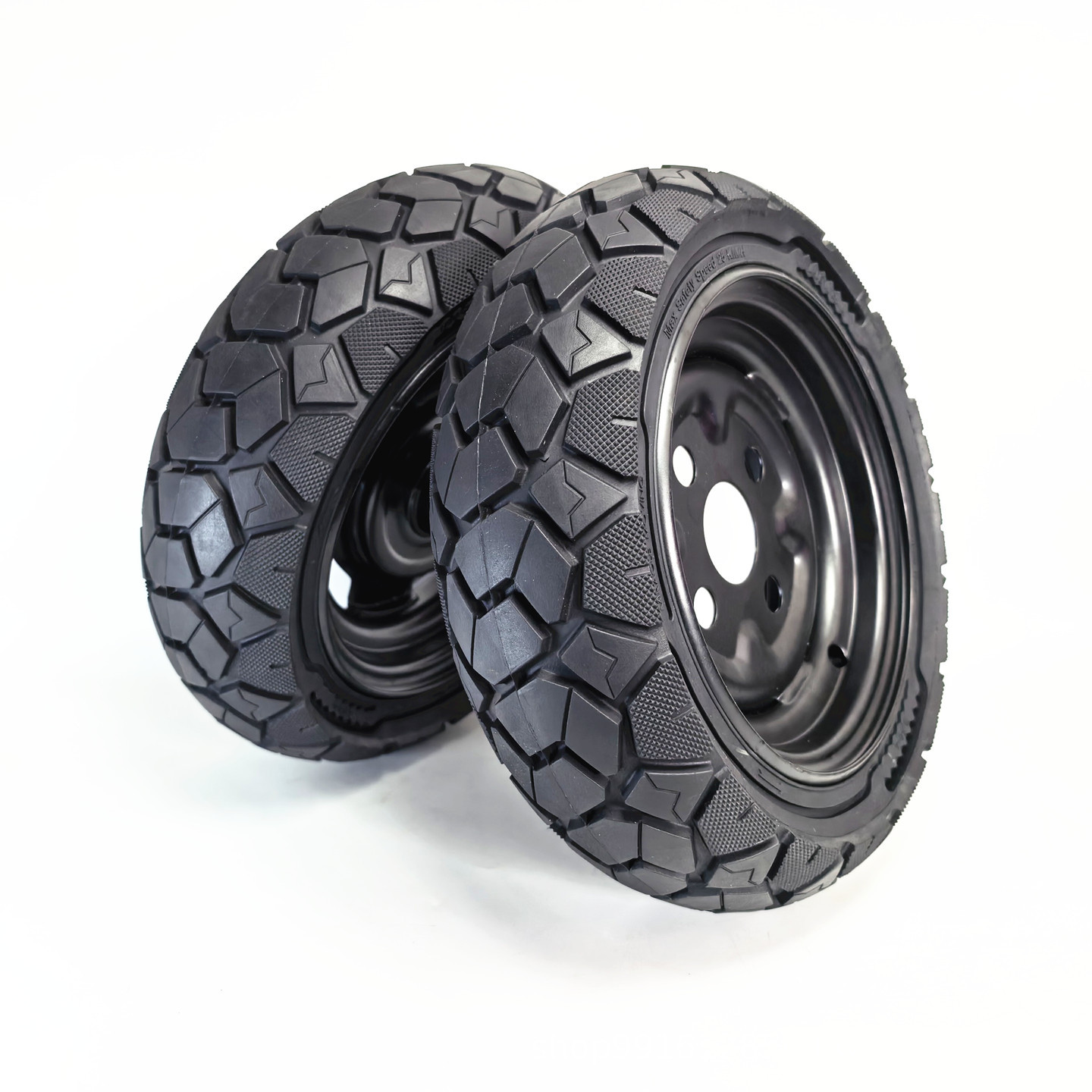 3.50-6 hollow solid tire, complete wheel assembly for the Flying Pigeon Phoenix leisure four-wheeled electric vehicle, including front and rear explosion-proof wheels