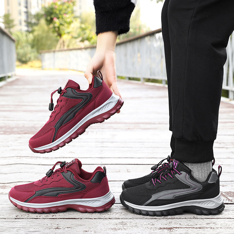Zapatos de caminar de primavera para mujer, estilo para parejas de mediana edad y mayores, zapatos de talla grande para personas mayores, zapatos para mamá, zapatos de mujer de suela blanda y cómodos para comercio exterior.