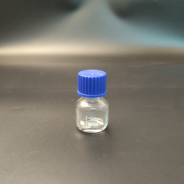 白い丸いネジ口青い蓋化学試薬ボトルスケール増粘密封実験低ホウケイ酸ガラス水ボトル|undefined
