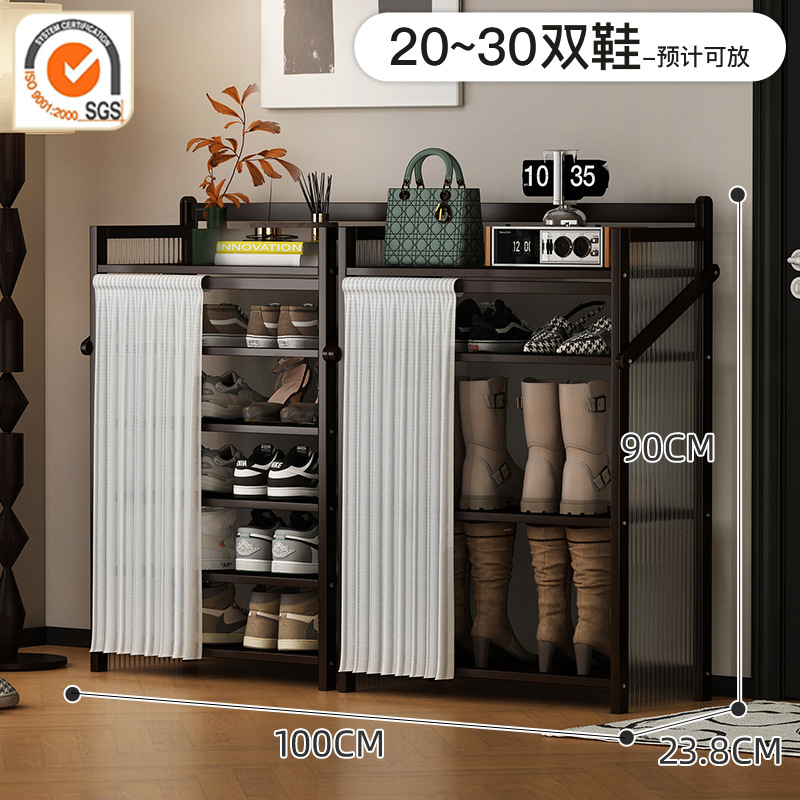 제트 블랙 | 부츠 랙 조합 모델 - 6단 100cm [설치 불필요, 업그레이드 및 강화]