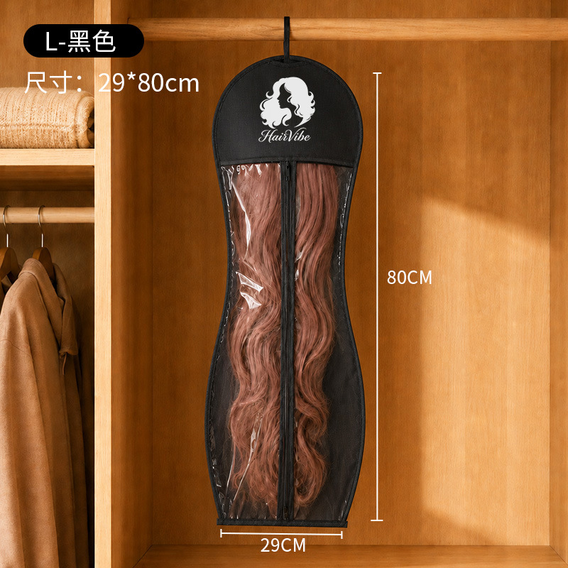 Wig cover l [b print] black