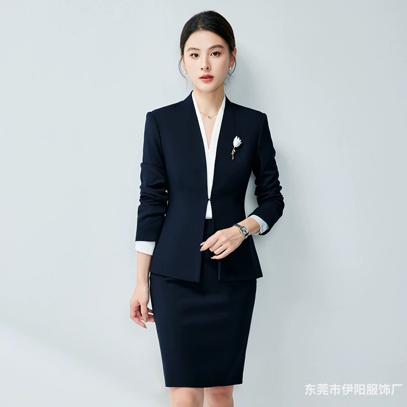 2025 стильный новый профессиональный костюм менеджера элегантный стиль богини для ресепшн, костюм для работы в отеле, офисная одежда