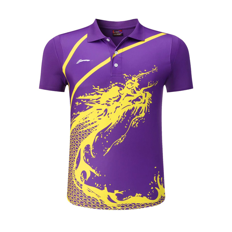 Ropa de ping-pong, ropa de tenis de mangas cortas, ropa de entrenamiento para hombres y mujeres, ropa de juego de absorción de sudor de secado rápido, impresión de bádminton infantil image 6
