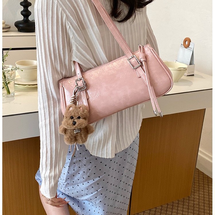 Bolsa de almohada de brazo retro transfronteriza de alto nivel para mujeres 2026, primavera y verano, nueva moda, bolsa de brazo de hombro único