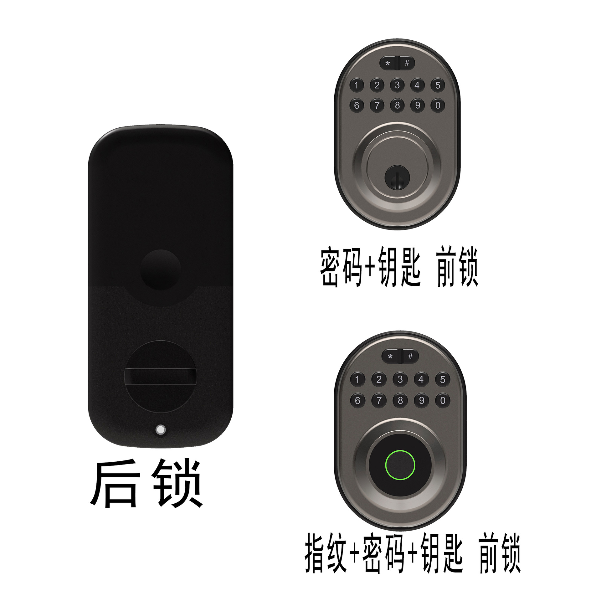 Cerradura Inteligente para Puerta Principal Estilo Americano con Teclado Electrónico de Contraseña, Cerradura Auxiliar, Fabricante, Apertura y Cierre Automático de Puerta Transfronterizo