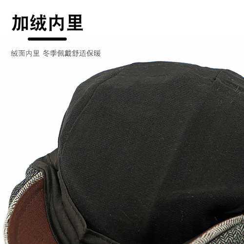Woolen hat for men, autumn and winter, velvet, warm beret, British retro fashion, advancing hat, casual cap, female