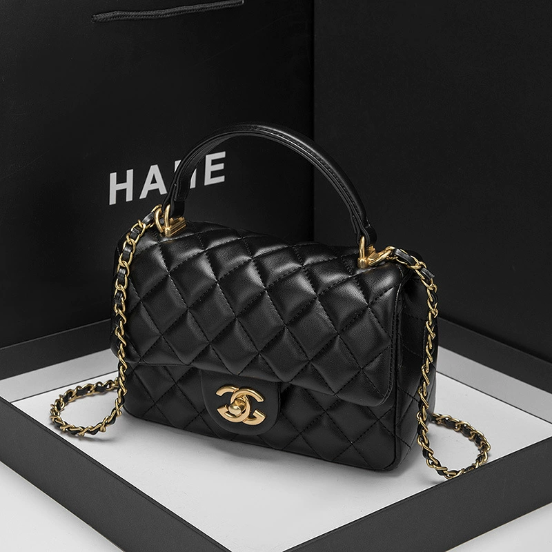 Поясная сумка через плечо, универсальная цепь, стиль Chanel, натуральная кожа