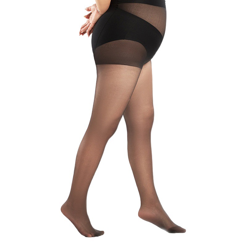 Medias de seda de talla grande para mujer niña gordita Verano ultrafino anti-enganche pantimedias de seda extra grande negro luz pierna artefacto sin entrepierna