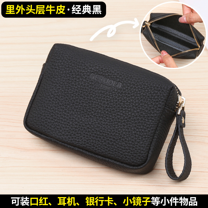 Cartera de cambio de lápiz labial de color sólido transfronterizo nueva bolsa de mano con cremallera corta de tarjeta bancaria bolsa de almacenamiento japonesa y coreana