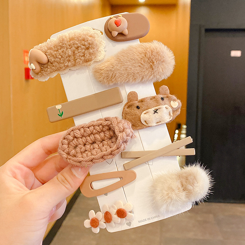 2024 nuevo clip BB de color lindo clip de cabello de boca de pato chica lateral clip de frange para niños tocado tarjeta de cabello rotura