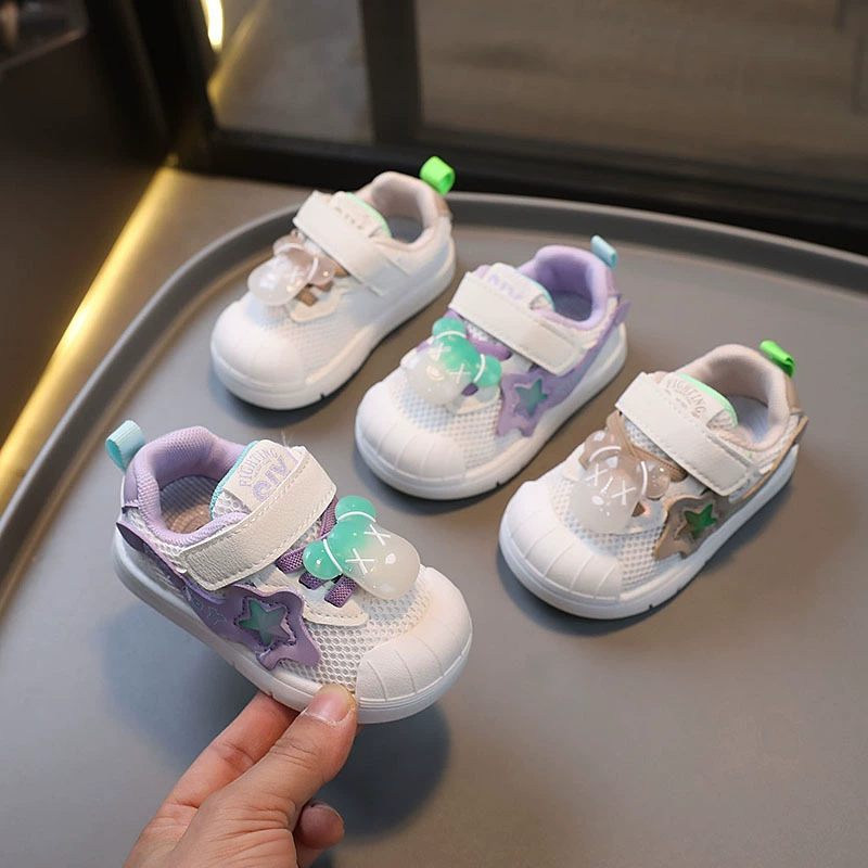 Цельная доставка детской обуви для мальчиков и девочек 0-1-2 лет, половина весны, новая детская сетчатая дышащая обувь для маленьких детей