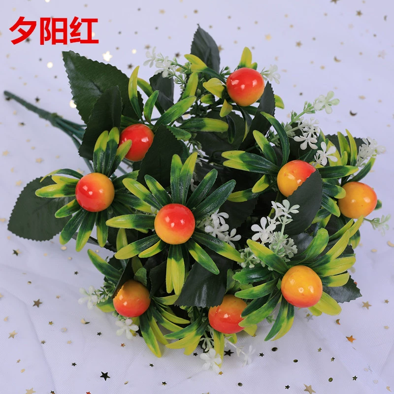 12 Cherry Simulation Silk Fruit Cooler Cardon Wedding Wedding Decoration Interior Table Place Flower Architecture Art