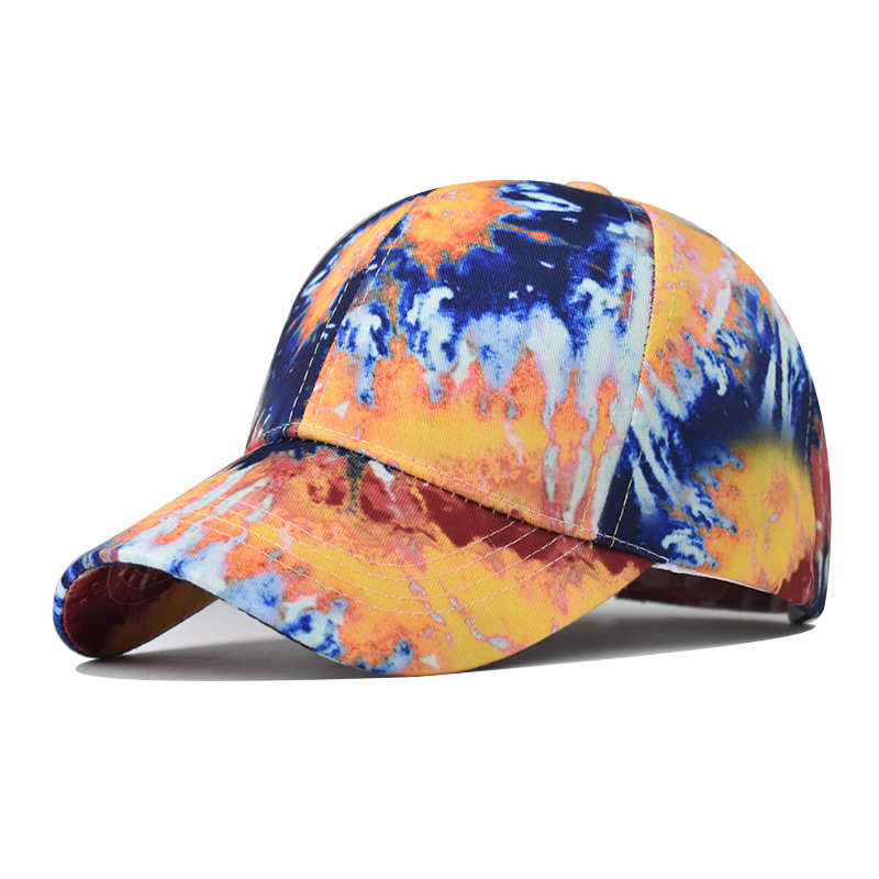 Transfronterizo nuevo gradiente color gorra de béisbol personalizada impresión estilo chino tradicional pintura china gorra de béisbol al aire libre al por mayor