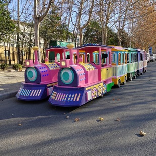 Scenic Park Trackless Small Train Shopping Mall Outdoor Playground Children's Electric Sightseeing Small Train Amusement Facilities Factory