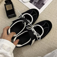 陳先生は同じ夏の厚い底の靴の女性のスエードの韓国版のスポーツのバレエの風のメアリー珍の靴の柔らかい底のカジュアルシューズです。