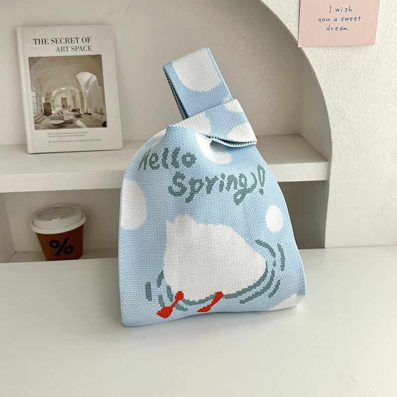 Bolsas de punto bolsas de mano coreanas de gran capacidad bolsas de mano bolsas de mano bolsas de regalo bolsas de muñeca al por mayor