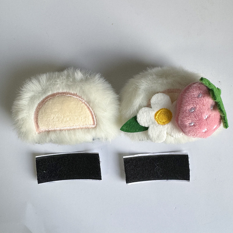 Auto Parts and Accessories, Universal Helmet Decoration Cat - strawberry-bear-off-white-with-strawberry