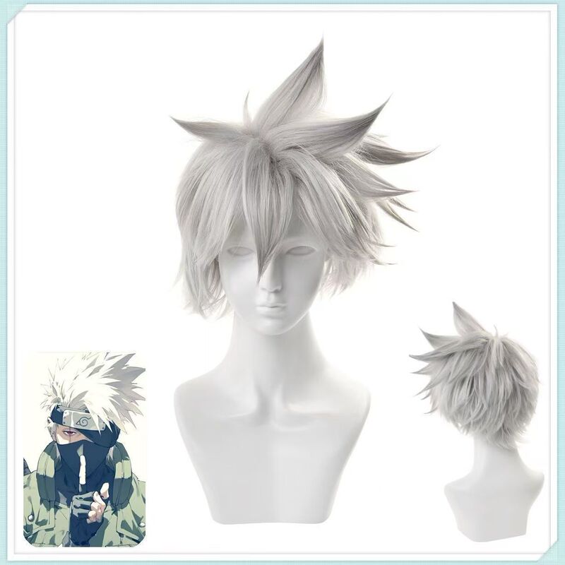 Hatake Kakashi Rose Net Naruto Cosplay Wig Updo Style Updo Short Hair Hatake Kakashi Rose Net Naruto Cosplay Wig Updo Style Updo Short Hair